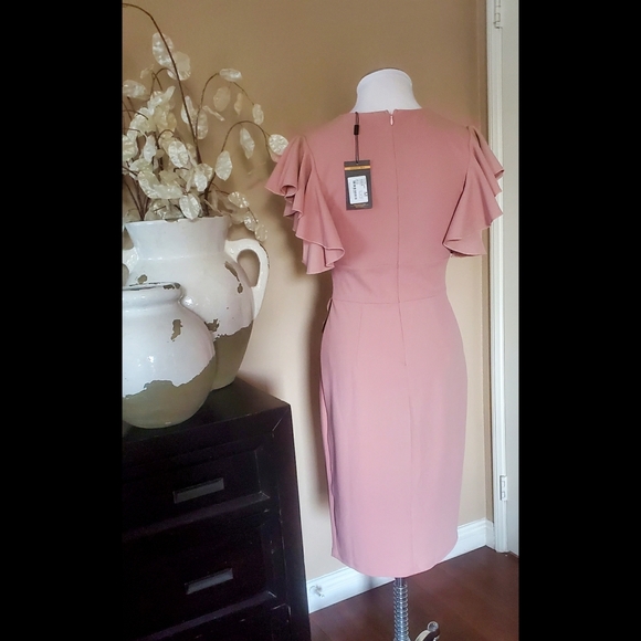 Soft Mauve Ruffle Detail Dress - Picture 3 of 3